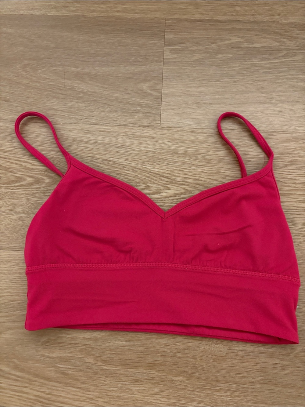 Lululemon sweetheart neckline sports bra pink